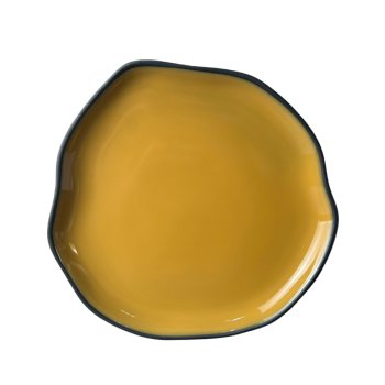 Prato Conceito amarelo / preto 27 cm - Studio Germer