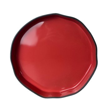 Prato Origem preto / vermelho 28 x 3,8 cm - Studio Germer