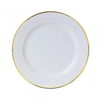 Maria Augusta Prato Sobremesa com Aba e Filete de Ouro Tramontina 21cm 96900/007