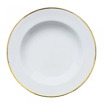 Maria Augusta Prato Fundo com Aba e Filete de Ouro Tramontina 23cm 96900/008