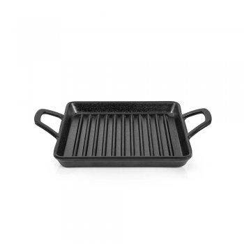 GX 5626 Mini Travessa Grill com Alça Black Melamina 100% Profissional 19cm