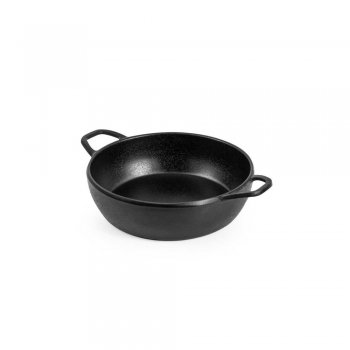 GX 5629 Mini Travessa Redonda com Alça Black Melamina 100% Profissional 16cm 240 ml