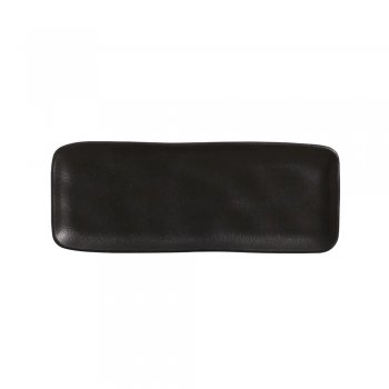 Preto Matte Travessa Retangular M Orgânico 33x13cm