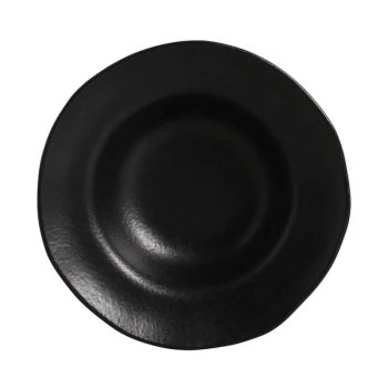 Preto Matte Prato Entrada/Sobremesa Orgânic 19x5,5cm