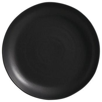 Preto Matte Travessa Redonda G Orgânico 36x5,5cm