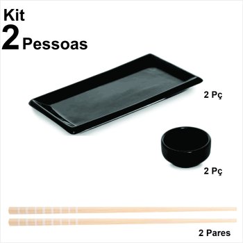Z Kit Sapporo travessa p/ 2 pessoas cor Preto