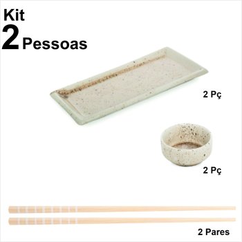 Z Kit Sapporo travessa p/ 2 pessoas cor paçoca creme