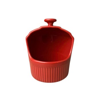 Assar e Servir Pote para Sal ( saleiro ) Vermelho