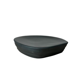 Prato Plano Texture preto 20,5x3,9cm - Studio Germer