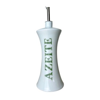 Azeiteiro 500ml com bico de inox decorado azeite
