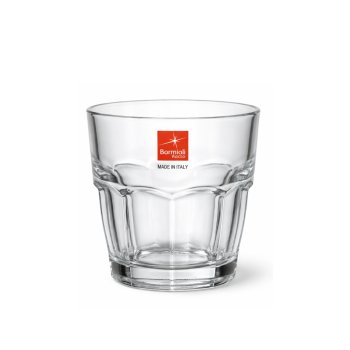 Copo Rock Bar baixo empilhável de vidro temperado - 390ml