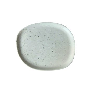 Sapporo Travessa Orgânica Oval 20 x 16,5 cm - Creme Paçoca