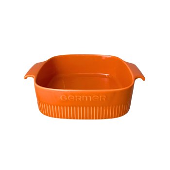Assar e Servir travessa quadrada laranja 26,5 x 21 x 6,8 CM 2000 ML 2ª linha