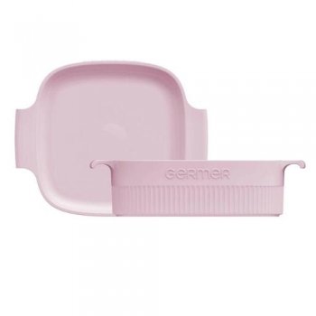 TRAVESSA ASSAR E SERVIR QUADRADA ROSA 21X21X6,5 1600 ML