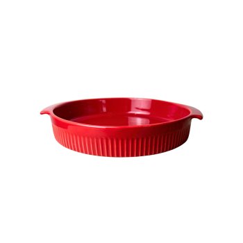 Assar e Servir travessa refratária redonda vermelha 21 x 4 cm 1000 ml 2ª linha